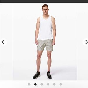 Lululemon Bowline Short 8" Stretch spirited Silverstone beige navy